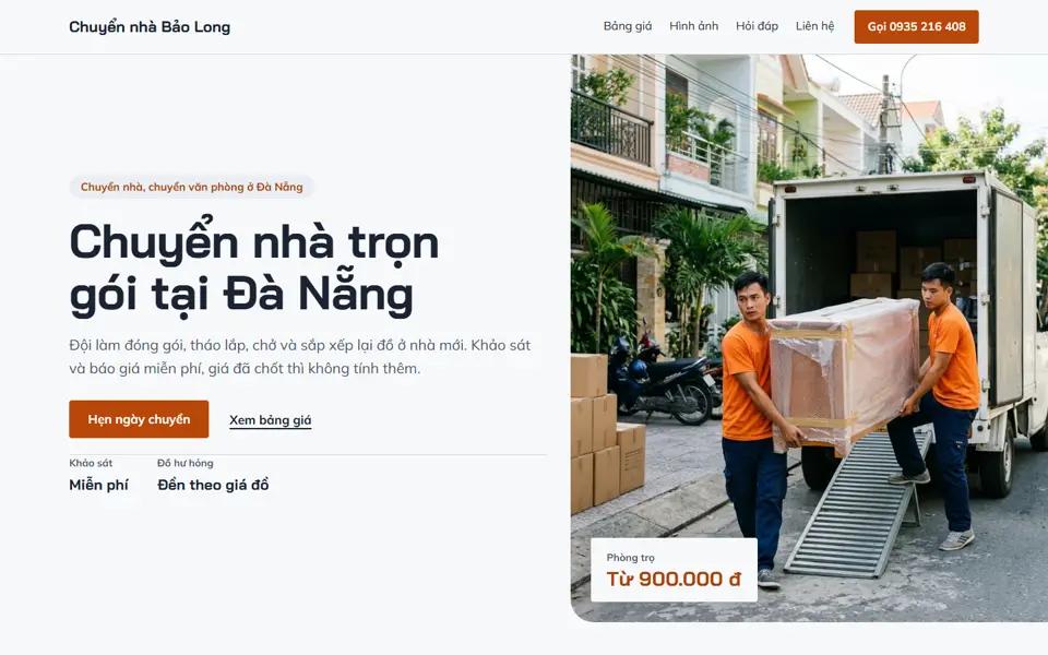 Màn đầu của mẫu Chuyển nhà trọn gói