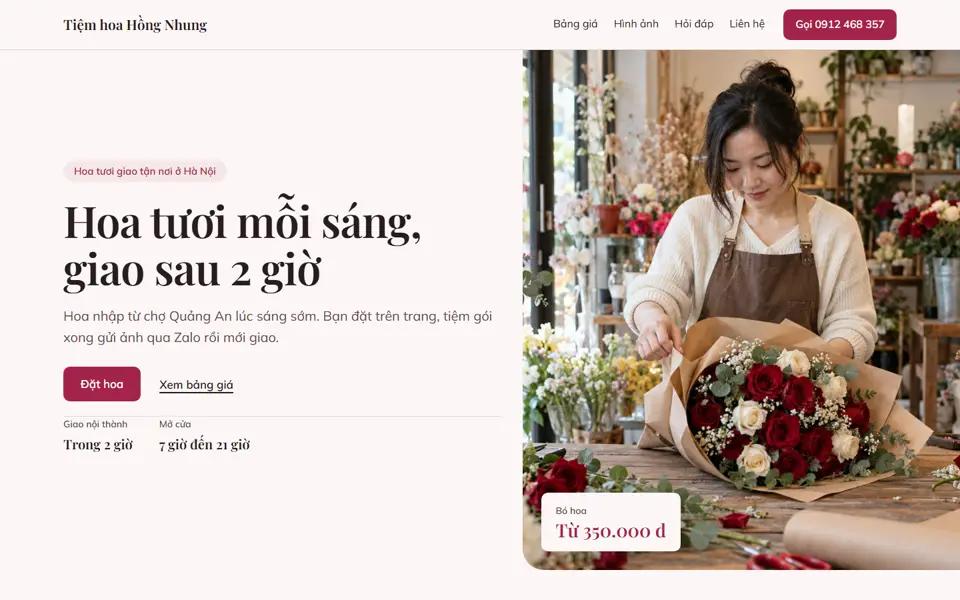 Màn đầu của mẫu Tiệm hoa tươi